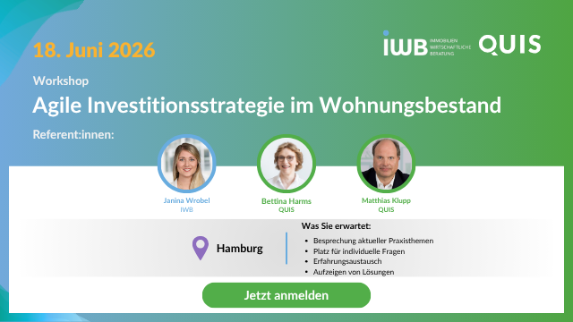 Workshop zur agilen Investitionsstrategie im Wohnungsbestand mit Janina Wrobel, Bettina Harms und Matthias Klupp